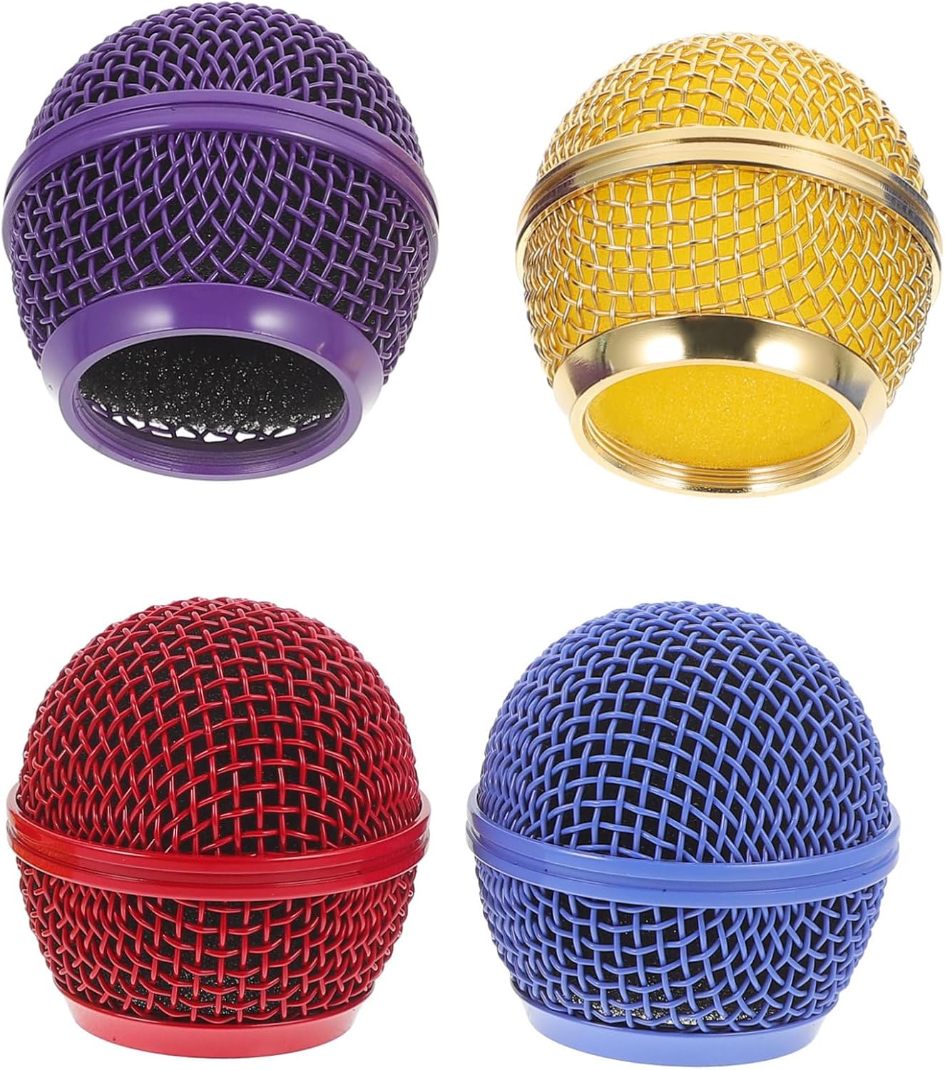 TOYANDONA 16pcs Microphone Head Replacement Mesh Grill Cover for Mic Windscreen Accessory