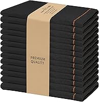 Vista 23 de Urban Villa - Juego de 12 servilletas de tela de 50 x 50 centímetros 100% algodón, servilletas lavables, duraderas, reutilizables y absorbentes