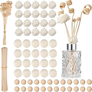 Loopeer 180 Pcs Reed Diffuser Sticks Set - Rattan Fragrance Diffuser and Flower Reed Sticks for Aromatherapy - Natural Volatile Replacement Refill Sticks for Aroma