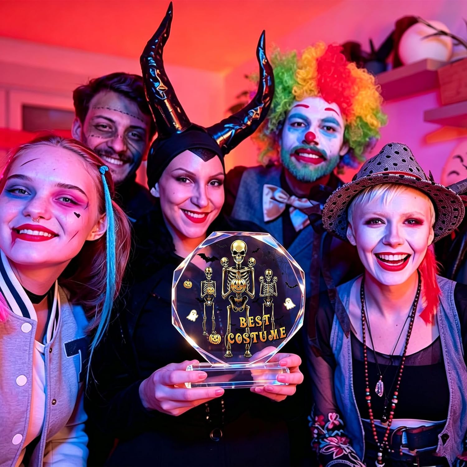 Halloween Trophy - Best Costume Skeleton Acrylic Trophy Award, 4.72 x 5.27 Inches -Perfect for Halloween Funny Trophy Contest Awards, Halloween Party Prizes for Adults Party Supplies image 5