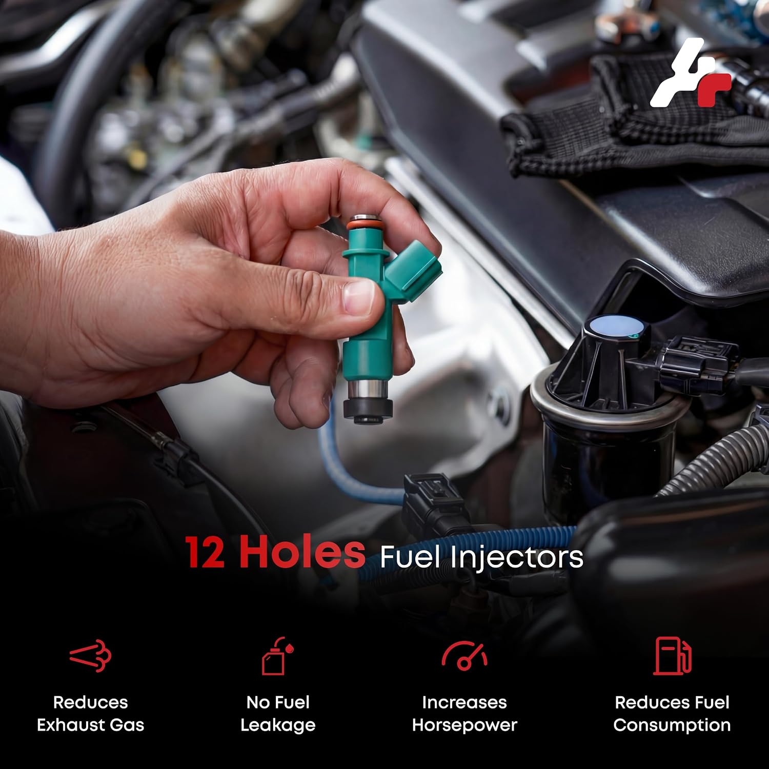 Fuel Injectors Compatible with 2009-2013 Toyota Corolla XRS 2.4L, Compatible with 2009-2013 Toyota Matrix XRS 2.4L,Replace Part FJ758, 800-1735N, 232090H060, 2320928080, 232090H030