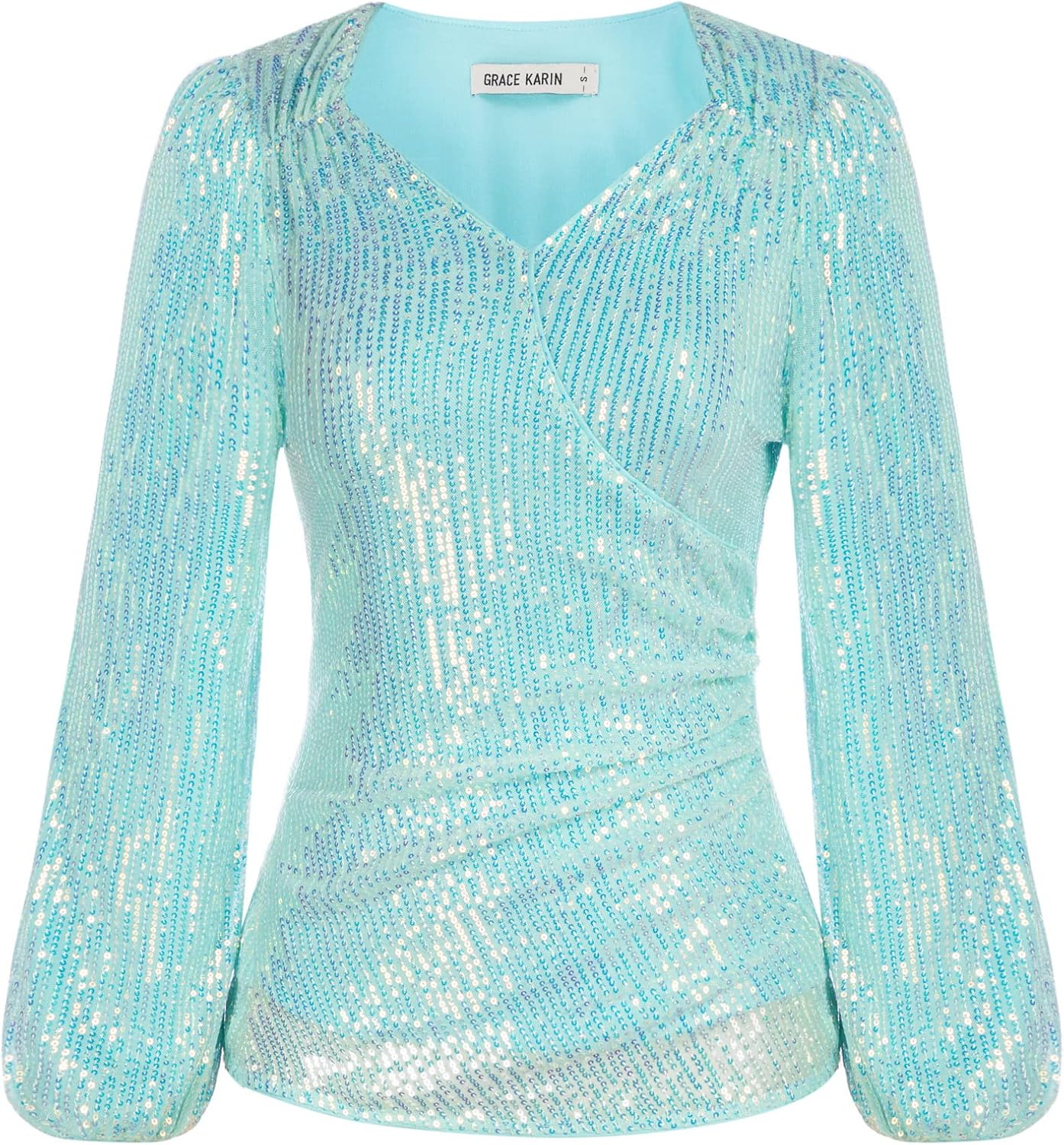 GRACE KARIN Womens Sparkly Sequin Top Long Sleeves UK Ubuy