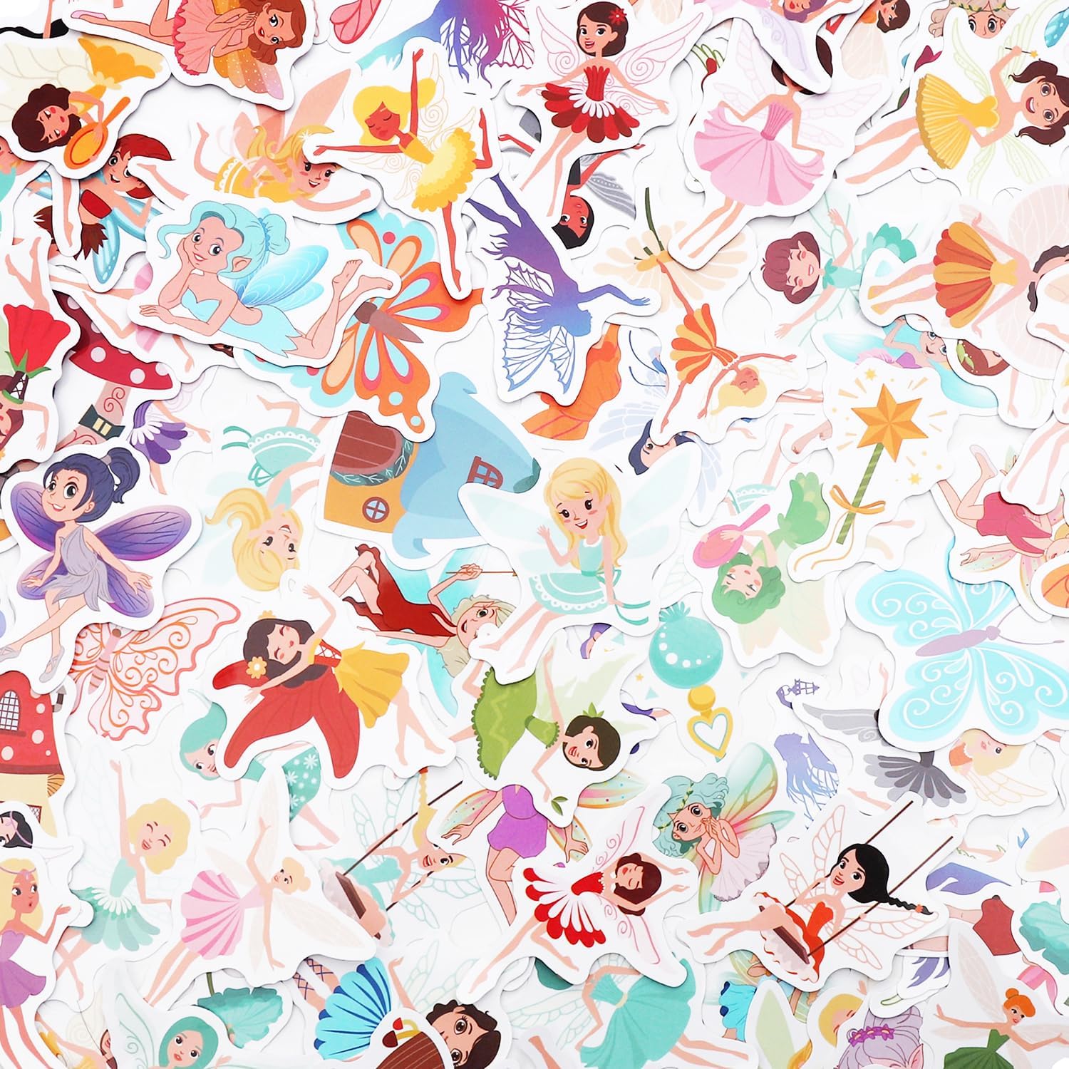 100 Pack Fairy Stickers, Fairy Party Favors, Birthday Decorations