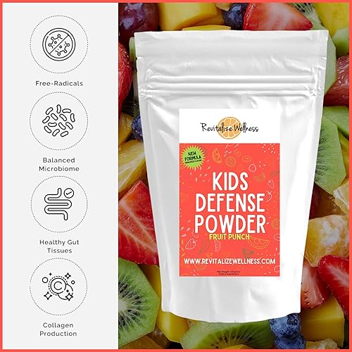Miniatura 6 de Kids Defense Powder  Nueva fórmula, sabor mejorado  Dosis ortomolecular de 1000 mg de vitamina C y 250 mg B3  Puro, sin maíz y sin OMG  Sabor a