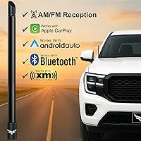 Vista 4 de EcoAuto Antena Universal Corta Stubby para Camión de 12" — Accesorios para Camión para Ford, Dodge, GMC, Chevy, Jeep (2007+) - Antirrobo