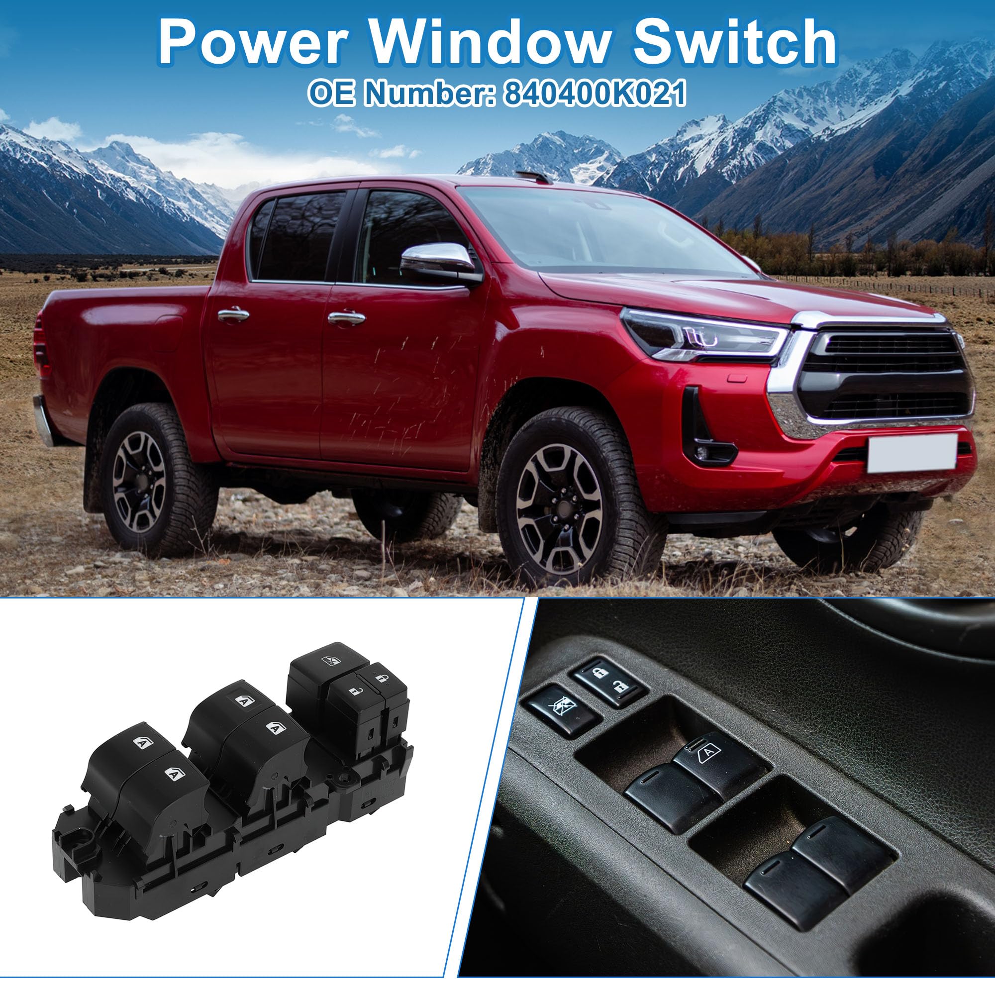Amazon.com: A ABSOPRO Power Window Switch No.840400K021 Front Left