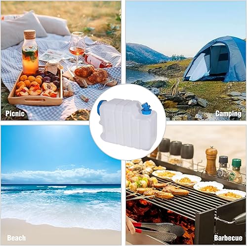 Miniatura 7 de Contenedor de agua de 3.9 galones15L con espita, jarra de agua portátil sin BPA, tanque de agua multifunción para acampar al aire libre, senderismo,