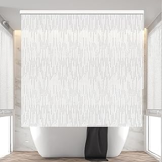 26 Small Bathroom Ideas With Tub You’ll Actually Love 126 Rollup Shower Curtain for Bathroom. Waterproof, 100% PEVA, Heavy Duty Ce...