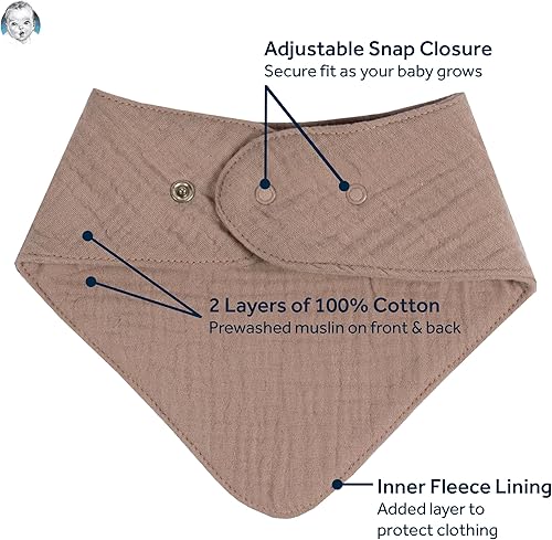 Miniatura 5 de Gerber Baberos unisex de muselina para bebé