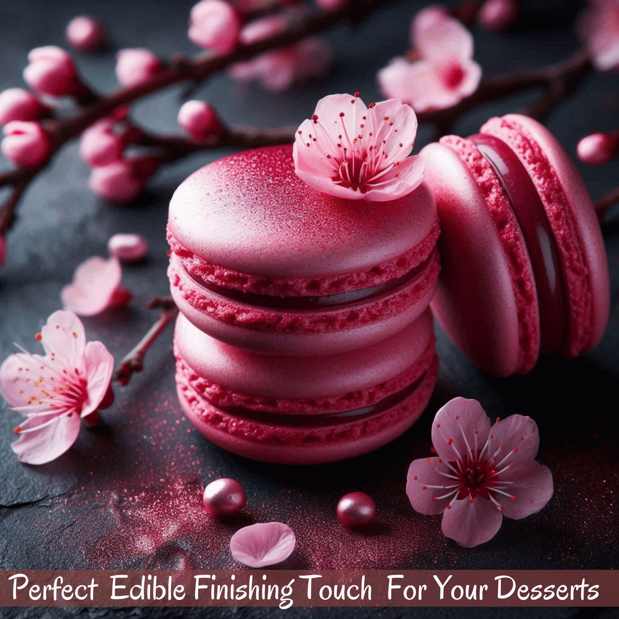 Confect Edible Luster Dust – Cherry Blossom Pink Edible Glitter for Cakes, Cupcakes & Drinks – Food Grade Brew Dust for Cocktails, Cookies & Desserts – Edible Shimmer Powder – 5 Gms - Image 4 thumbnail