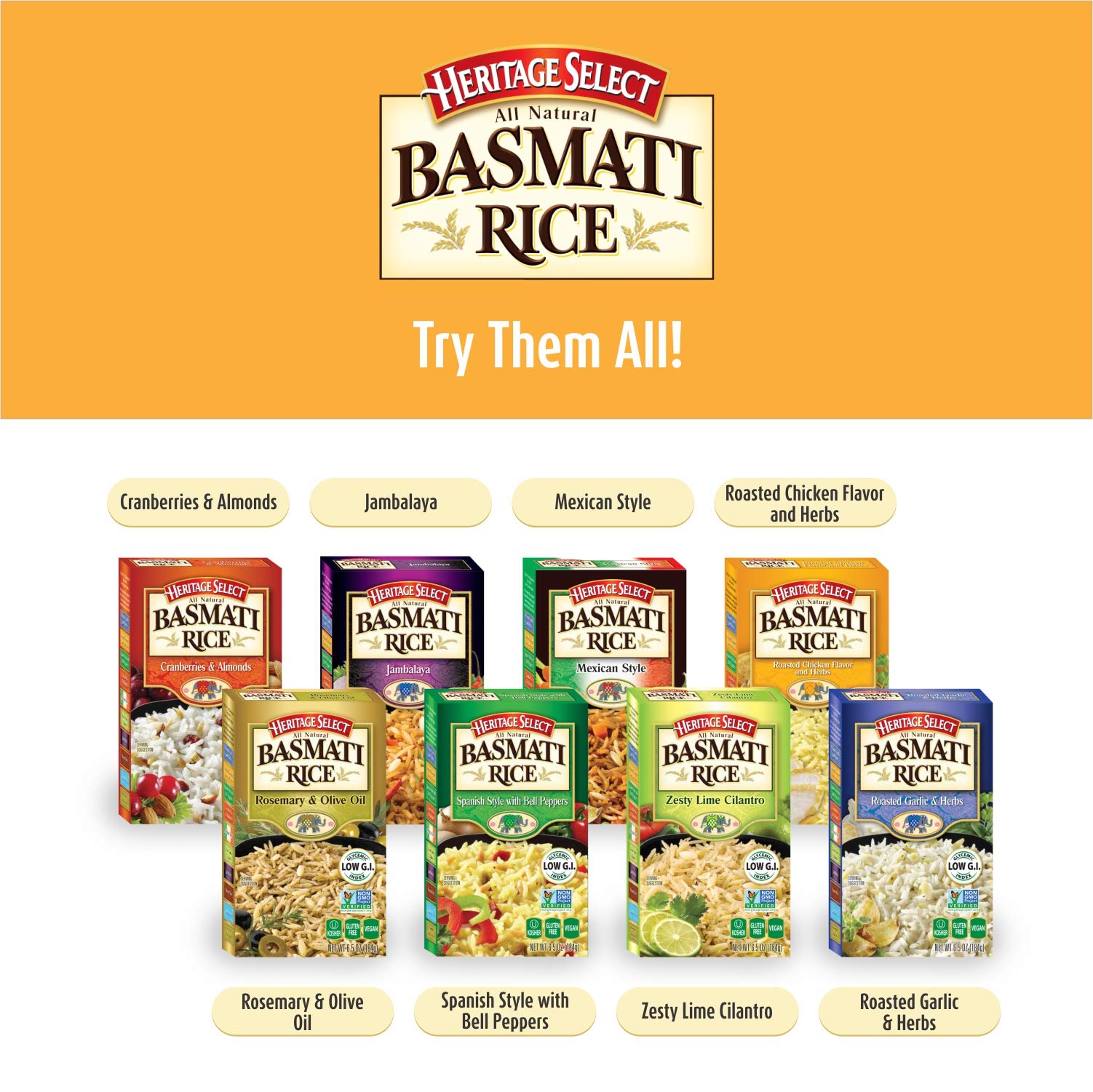 Buy Heritage Select Premium Basmati Rice Roasted Chicken & Herbs 6
