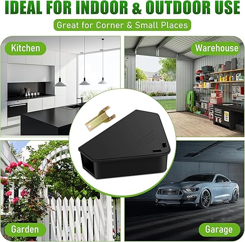 Miniatura 6 de Paquete de 12 estaciones de cebo para ratones con llaves, estaciones de ratón, caja de estación de mouse resistente a la intemperie para interiores