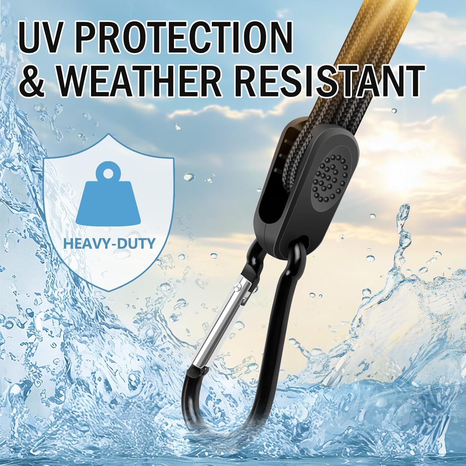 Adjustable Bungee Cords with Hooks 18 Inch, 8 Pcs Adjust from 7" to 18" Carabiner Bungee Cords Heavy Duty Outdoor for Camping, Cargo, Bike,Tarps, Tents, Bike, Luggage, Boats,etc