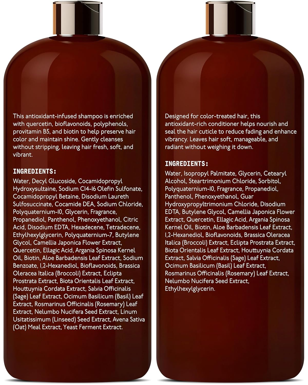 DEL SUR Color Safe Shampoo and Conditioner Set | 16 fl oz Each | with Camellia Japonica, Quercetin & Biotin | Color Protecting, Hydrating & Anti Frizz Care for Color Treated Hair - Image 9