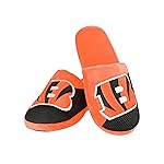 FOCO Cincinnati Bengals NFL Mens Logo Staycation Slippers - M