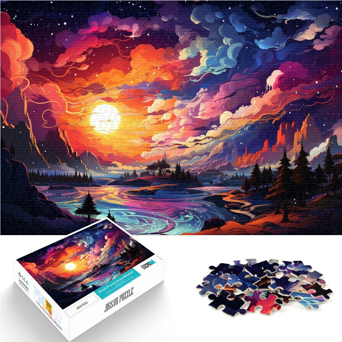Jigsaw Puzzle for Adults 2000 Pieces Color arctic circle for Puzzle Gifts 27.56 in x39.37 in Funny Jigsaw Puzzles for and teenager Age 14 Years Up โ image 1