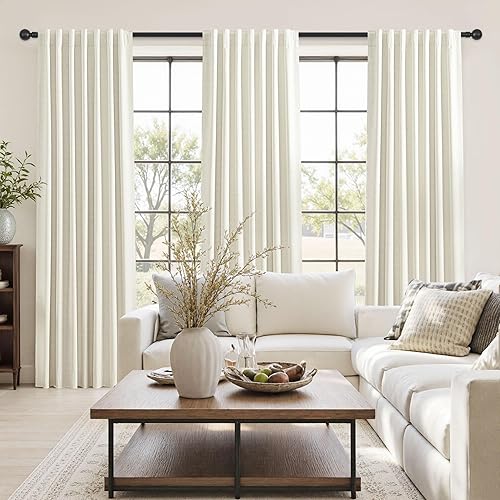 Miniatura 7 de UHITECH Cortinas opacas para dormitorio de 84 pulgadas de largo, 1 panel, cortinas para sala de estar, con ojales, cortinas opacas con aislamiento