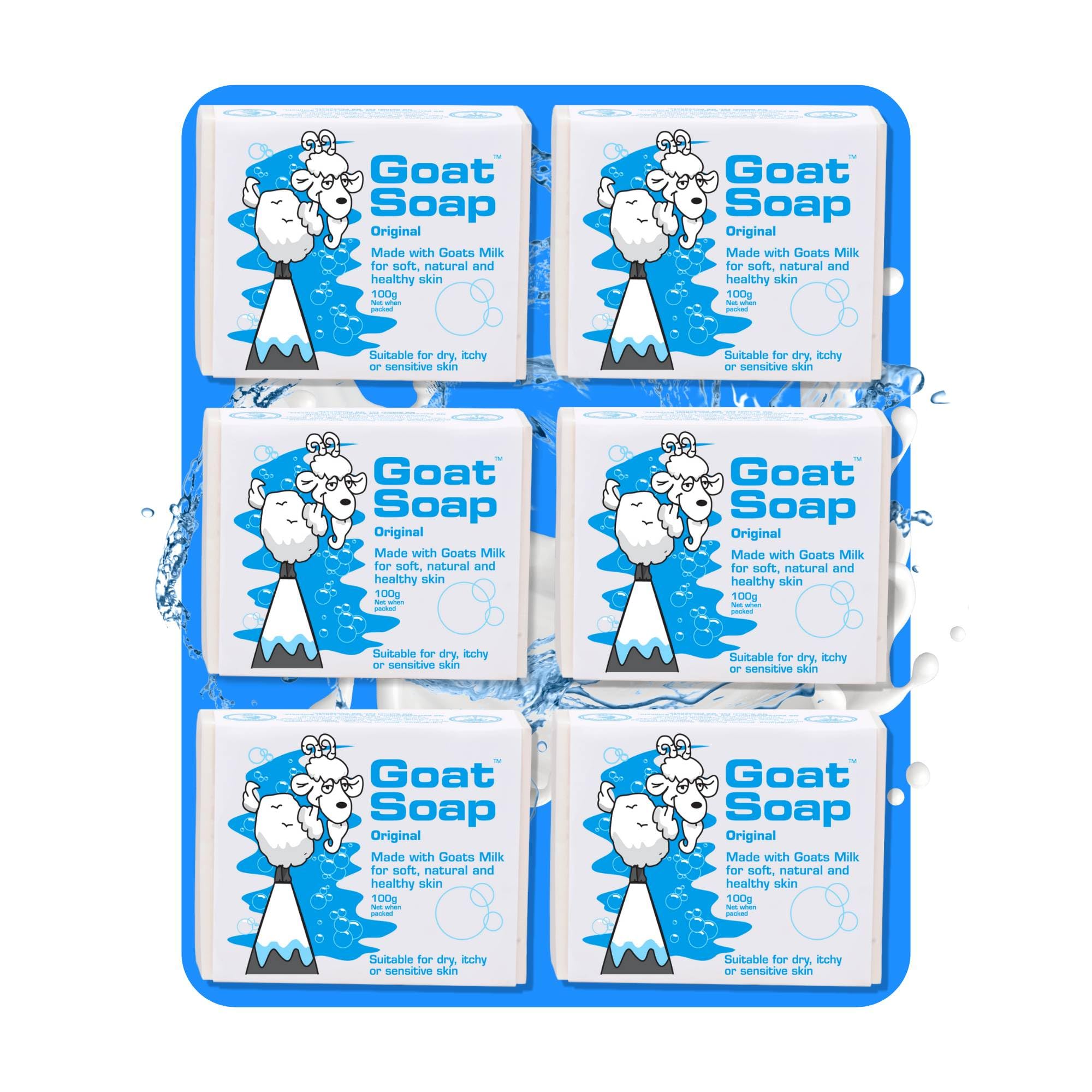 Goat Soap Value Six Packs - for Soft, Natural and Healthy Skin, Goats Milk Body Soap Bar - 6 x 100g (3.5oz) Bars - Original