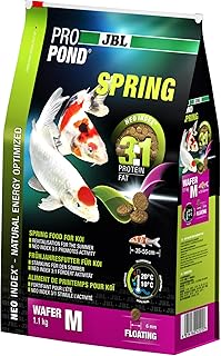JBL Frühlingsfutter für Koi, schwimmende Lebensmitteltabletten, saisonale Nahrung, ProPond Spring, Größe: M, 1,1 kg product image