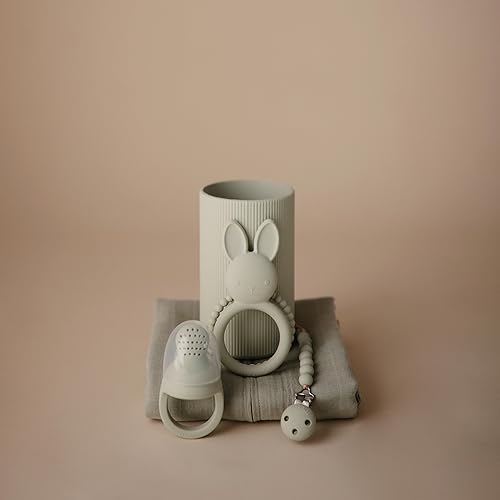 Miniatura 6 de mushie Chupete de silicona para bebés de frutas frescas y alimentos  Más de 6 meses (salvia)