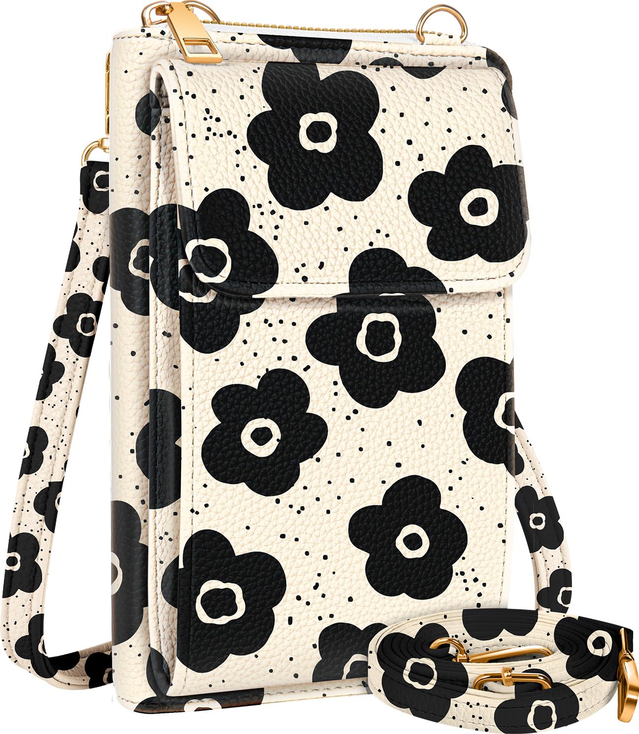 Cute Small Crossbody Purse Cell Phone Bags for Women - Leather Cellphone Wallet Purse with Shoulder Strap
