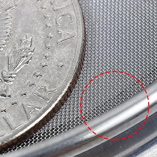 Miniatura 40 de Tamices de Laboratorio de 18 Mallas, Diámetro de 4 Pulgadas, Tela de Alambre de Acero Inoxidable 304, Tamiz de Prueba para Laboratorio Industrial y