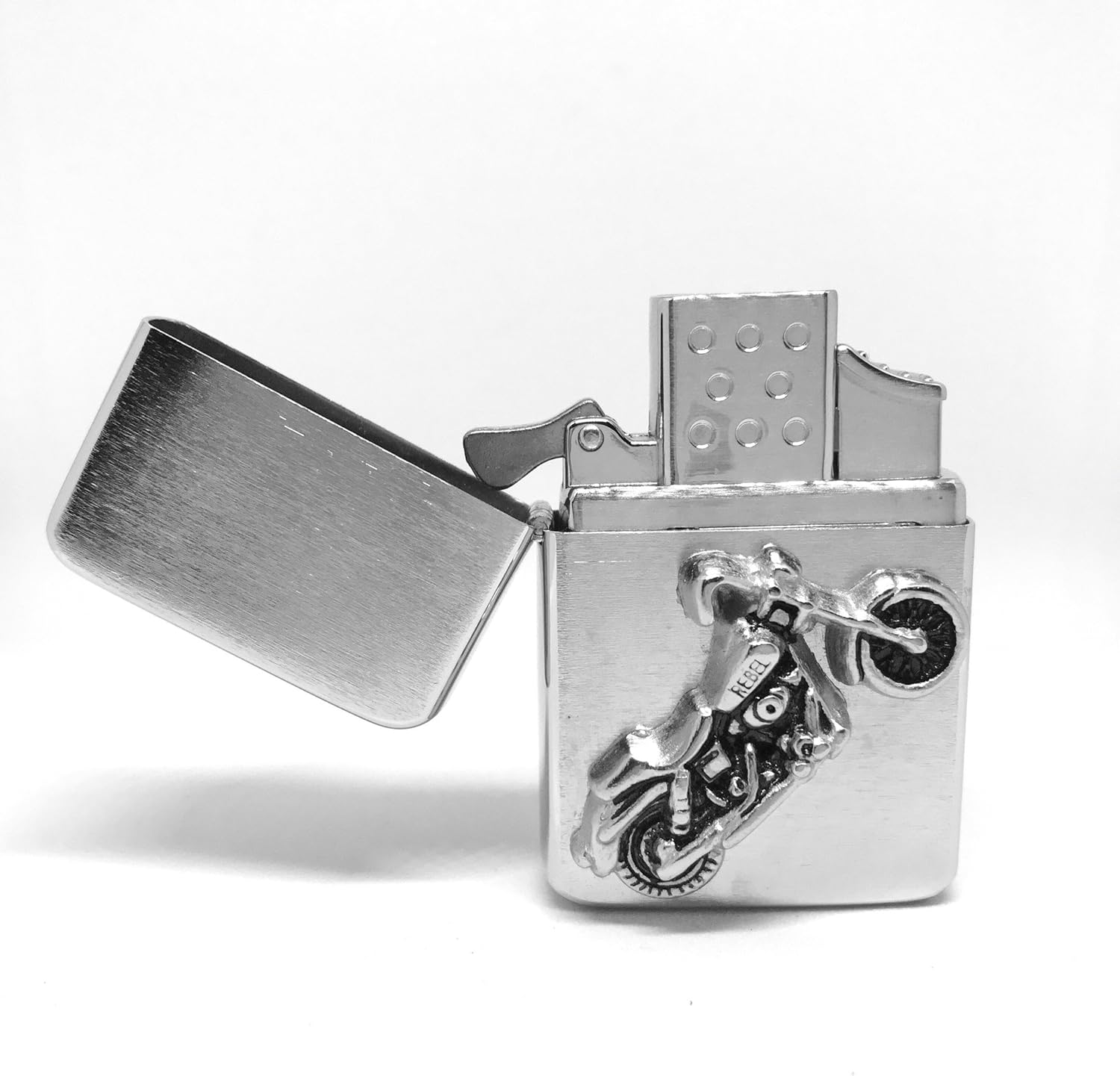 Motorcycle Thunderbird Vector Pocket Lighter Stainless Steel Single Torch Cigar Lighter – Cigar Cutters by Jim
