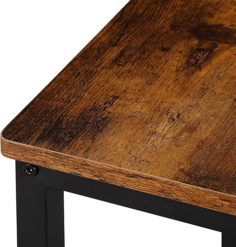 Miniatura 7 de Taburetes de bar, juego de 2 sillas de bar, taburetes de bar pequeños y estrechos con reposapiés, sillas rectangulares de metal industrial, para