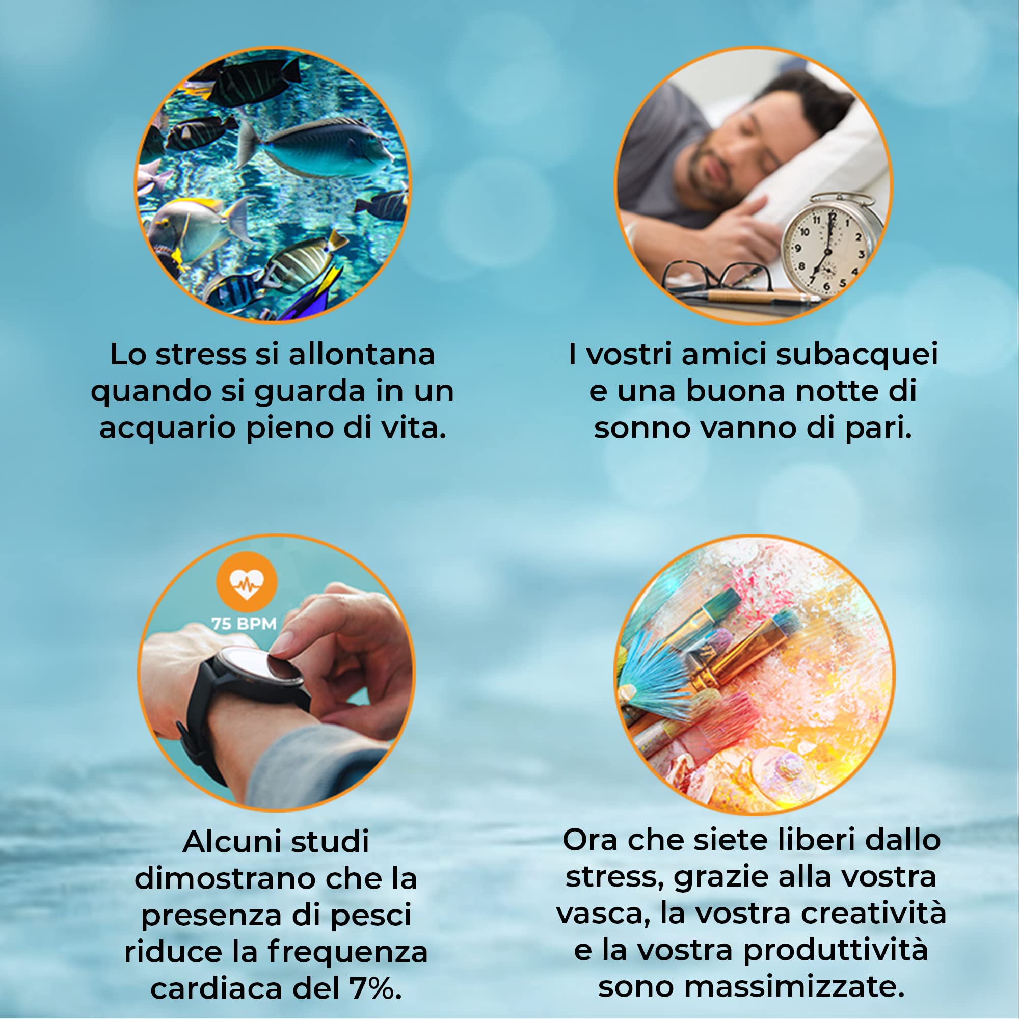 Acquario 300 Litri Acquario con Filtro a Cascata con Mobile Incluso - Armadietto Nero e Kit con Ghiaia Nera