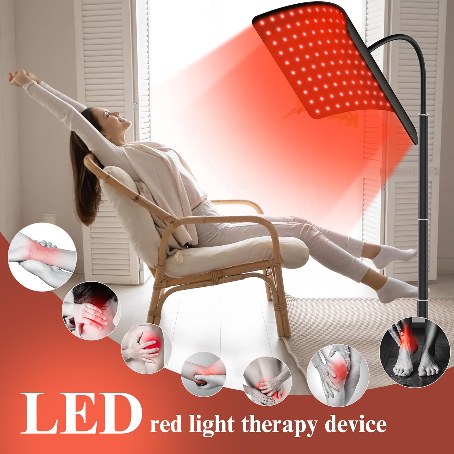 Red Light Therapy for Body, Infrared Light Therapy Panel with Stand, Red Light Therapy Lamp, 660nm Deed Red Light and 850nm - Image 2