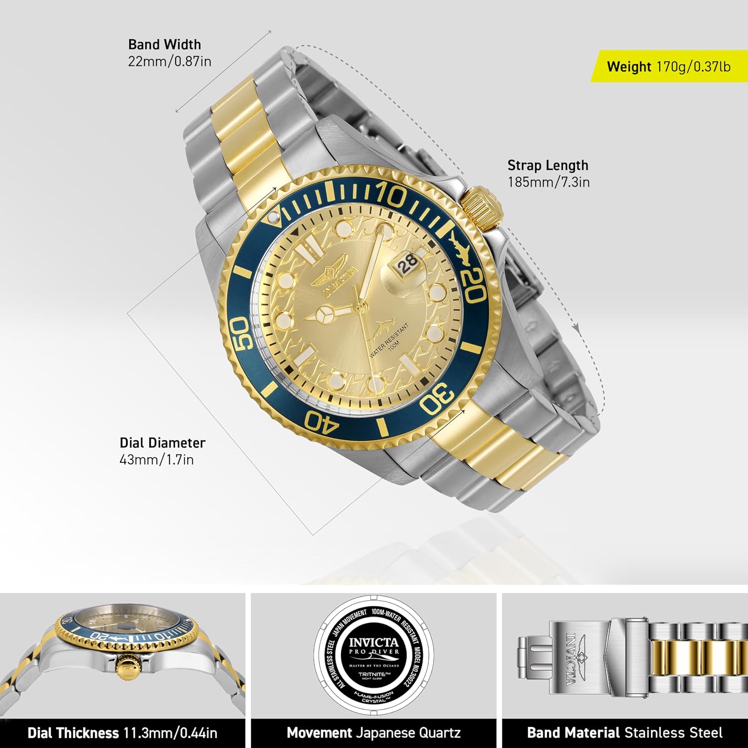 Invicta Men's Pro Diver Quartz Watch