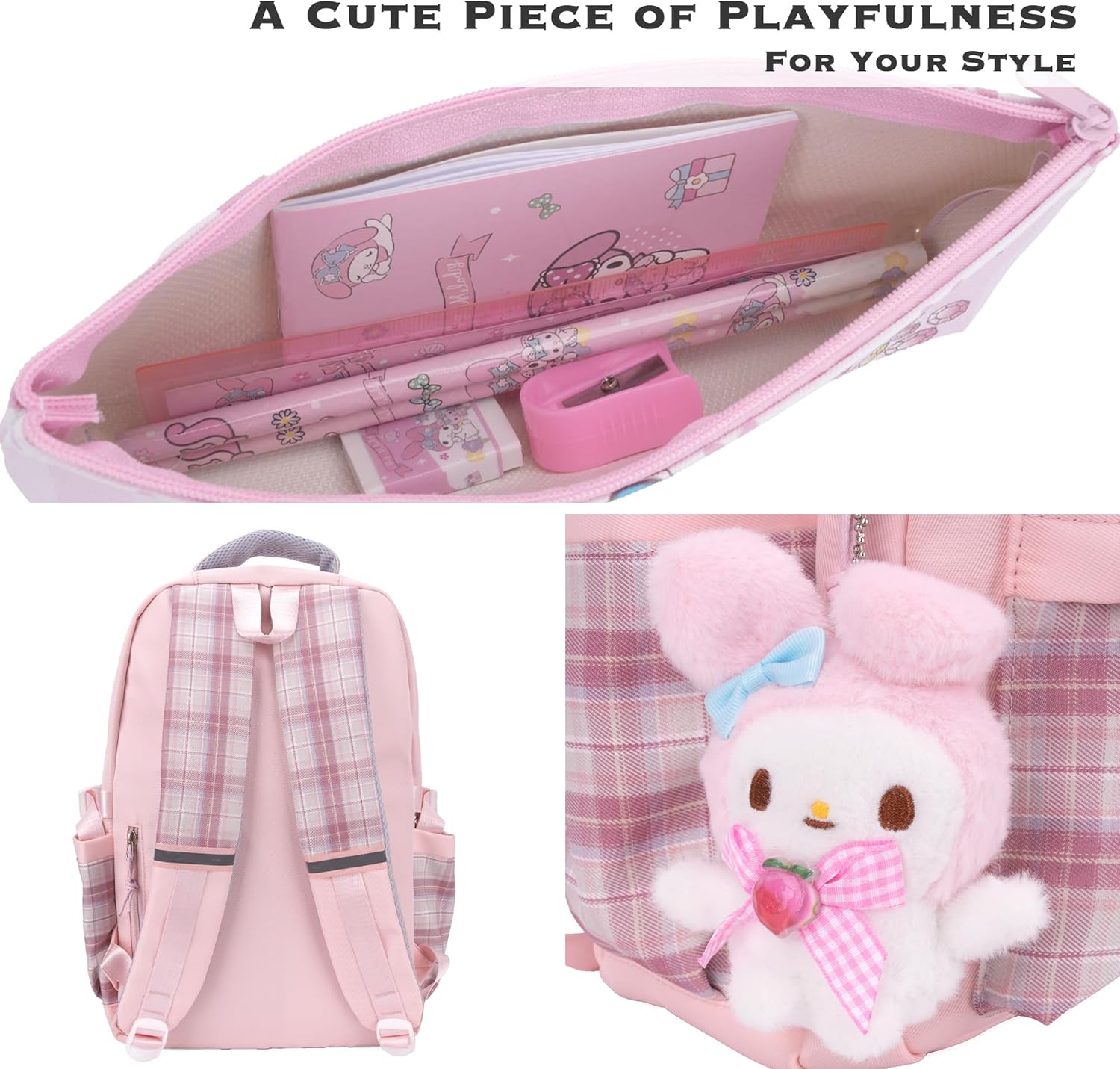 Juju Pink Kawaii Backpack - Cute Kawaii Stuff Mochila Kawaii - Cute Backpacks For Girls - Backpacks For School Girls