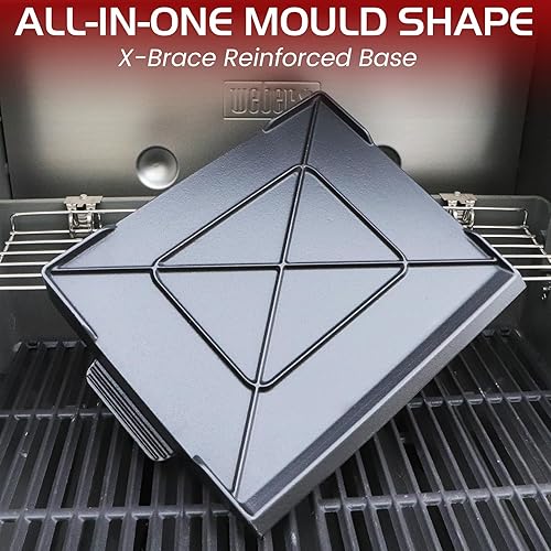 Miniatura 5 de Plancha de hierro fundido, placa de cocina universal, plancha plana de carbón para parrilla de gas de carbón para Weber Charbroil Nexgrill, piezas