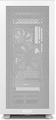 Miniatura 10 de NZXT H7 Flow RGB CM-H71FW-R1 - Carcasa compacta ATX de media torre para juegos de PC - Panel frontal perforado de alto flujo de aire - Panel lateral