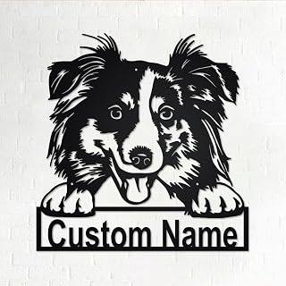 Custom Metal Australian Shepherd Signs, Metal Address Signs, Dog Silhouette Art, Aussie Shepherd Name Kennel Signs, Dog Lover Gift, Outdoor Porch Sign, Welcome Sign, All Dog Breeds