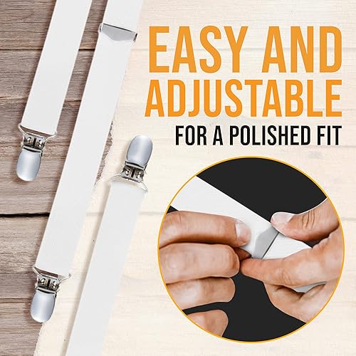 Miniatura 4 de Hold'Em tirantes para playera de elástico ultra suave con broche de metal extra fuerte