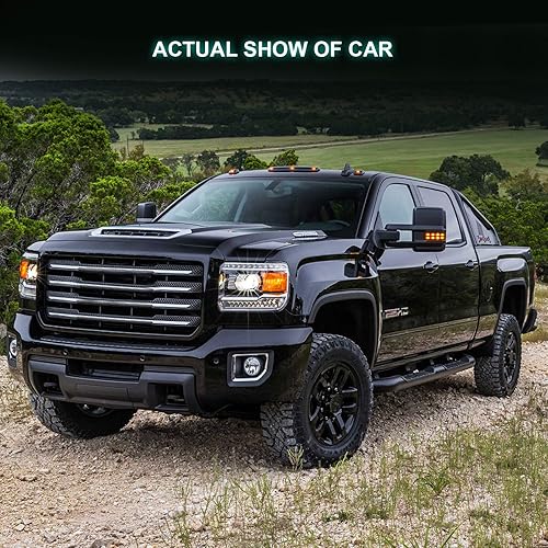 Miniatura 3 de Scitoo - Espejos retrovisores con señal LED, eléctricos, térmicos, para ChevyGMC SilveradoSierra 2003-2006 (modelos clásicos 2007), par de espejos