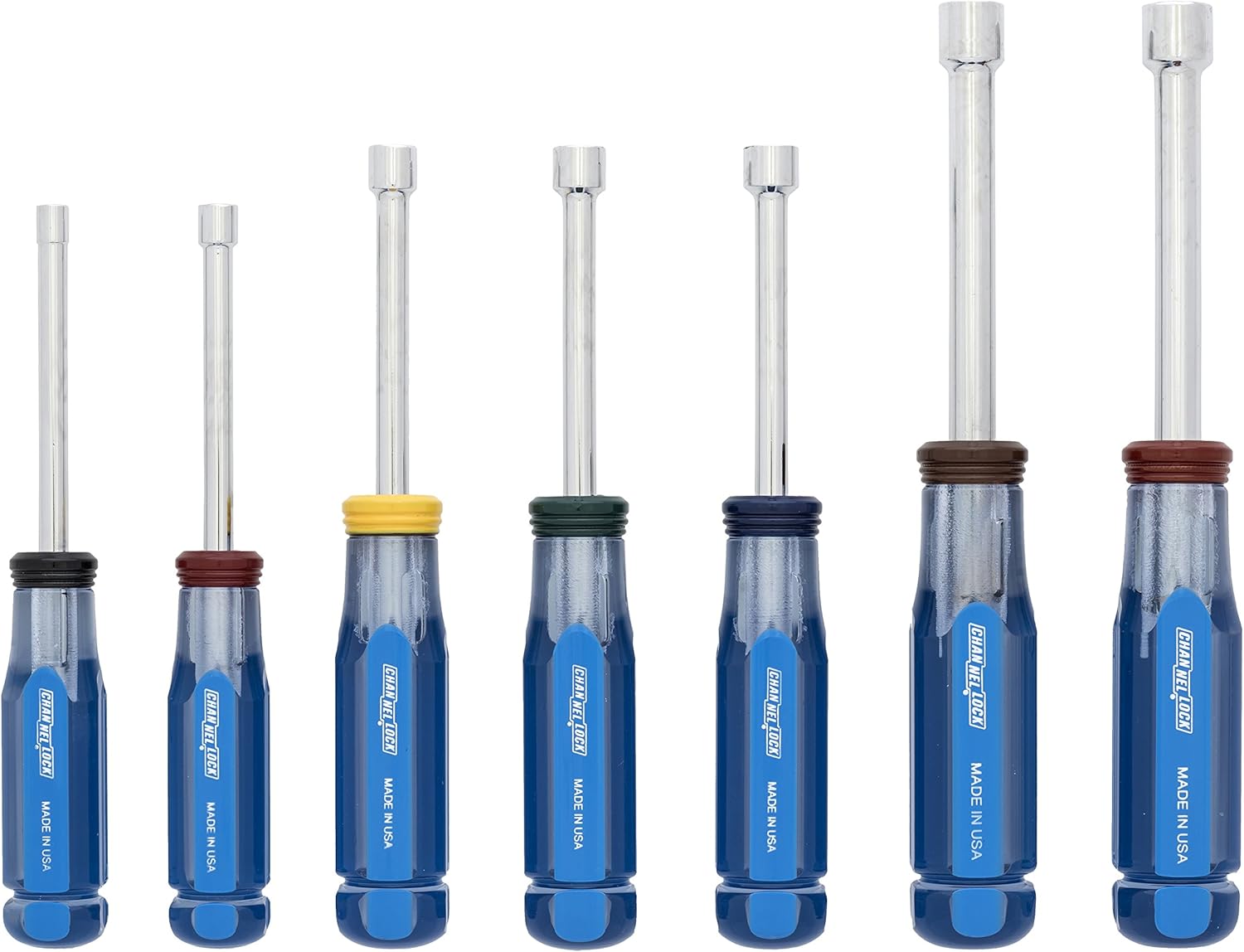 Channellock SD-10A 10pc Professional Screwdriver Set | Made in USA | Includes #1x3, 1x6, 2x4, 2x6, and #3x6 Phillips and 3/16"x3", 3/16"x6", 1/4"x4", 1/4"x6", and 5/16"x6" Slotted : Tools & Home Improvement