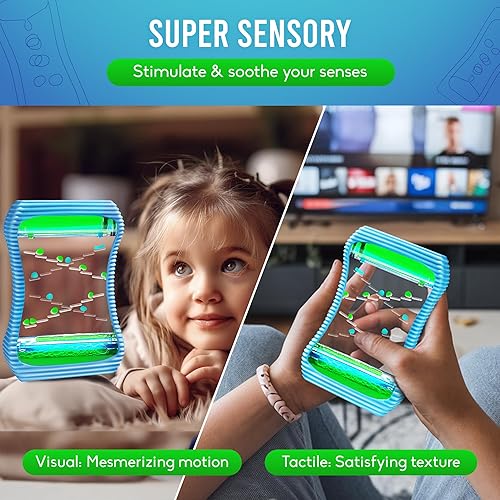 Miniatura 2 de BUNMO Liquid Motion Bubbler - Juguete sensorial grande para niños y adultos, juguete suave para atención plena, estimulante experiencia sensorial