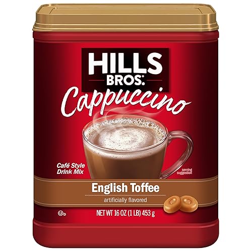 Miniatura 25 de Hills Bros Mezcla instantánea de cappuccino de caramelo salado, fácil de usar y conveniente, disfruta del sabor de la cafetería desde casa, 14 onzas