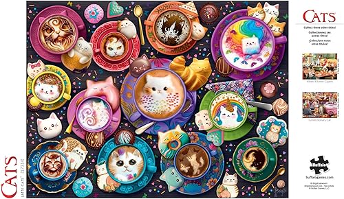 Miniatura 5 de Buffalo Games - Brigid Ashwood - Latte Cats - Rompecabezas de 750 piezas para adultos - Rompecabezas desafiante perfecto para noches de juego - El