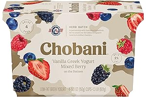 Low-Fat Vanilla Greek Yogurt with Mixed Berries