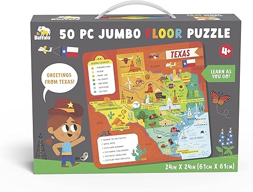 Miniatura 9 de Little Buffalo - Aprendizaje y educación - State Puzzle Carolina del Norte para niños de 4 años en adelante