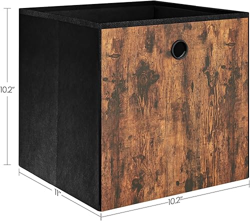 Miniatura 6 de Hzuaneri SC06928A - Cubitos de almacenamiento plegables de 10.2 pulgadas con asas, juego de 6, cestas de almacenamiento para organizar,