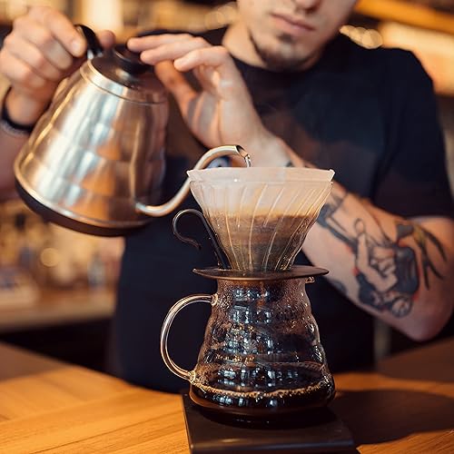 Miniatura 6 de Verter sobre los conos de filtro de café biodegradables filtros de café sin blanquear V60 Filtro para café por goteo (tamaño 02)