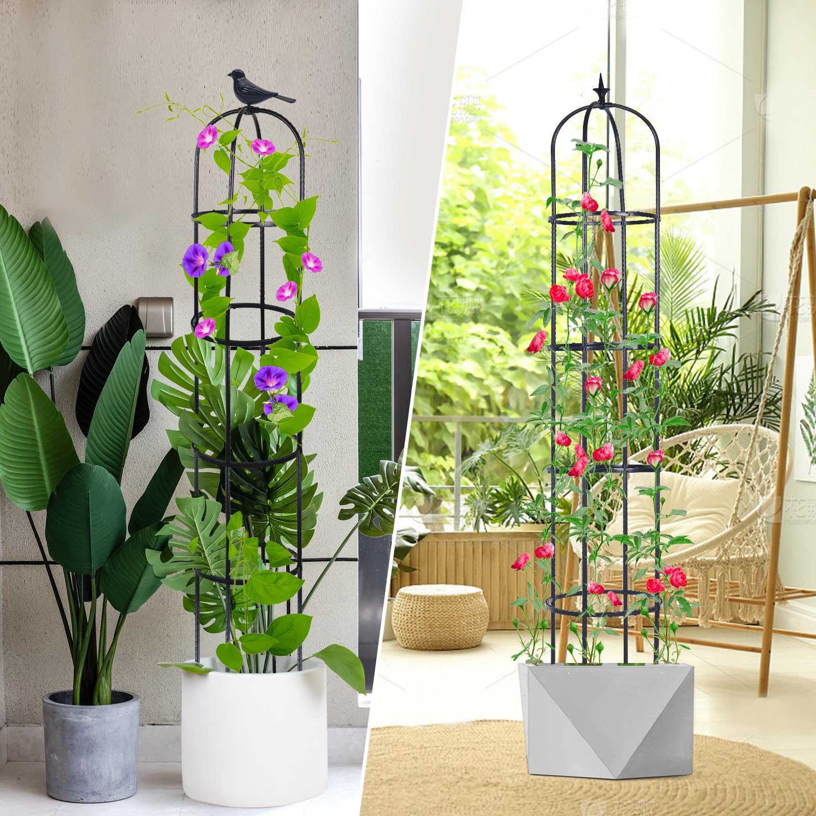 Garden Obelisk Trellis For Climbing Plants Indoor And Outdoor 6ft Plant Climbing