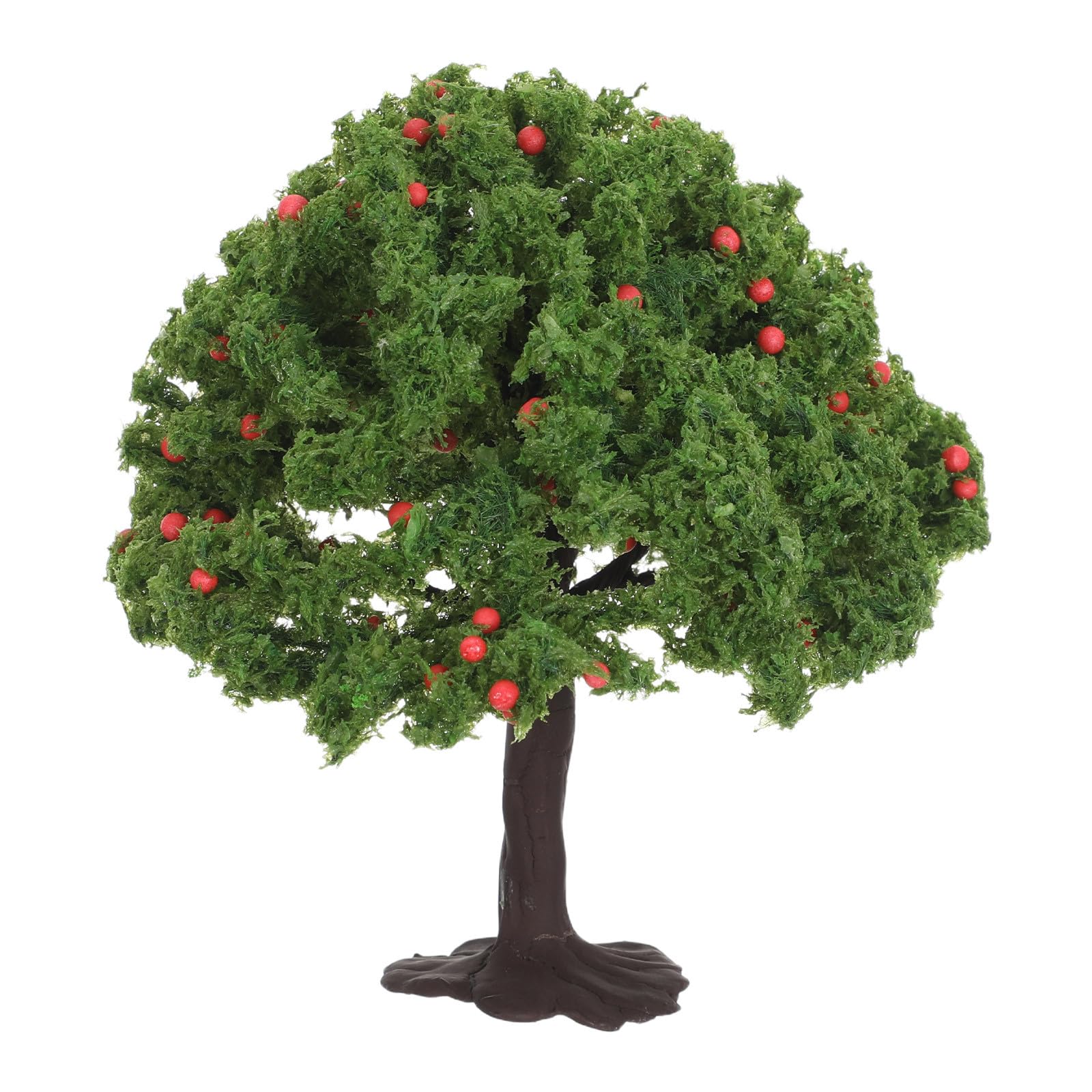 Árbol frutal de plástico con diseño detallado de 12 cm para maquetas