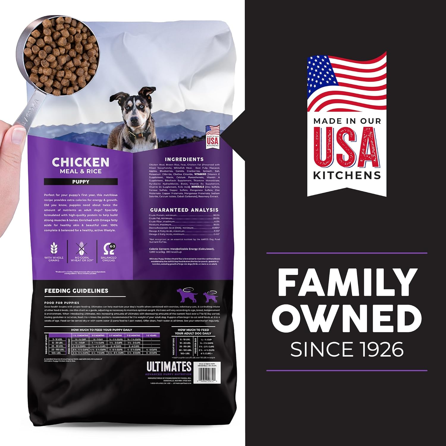 Ultimates Puppy Chicken Meal & Rice Dry Dog Food, 28 lb