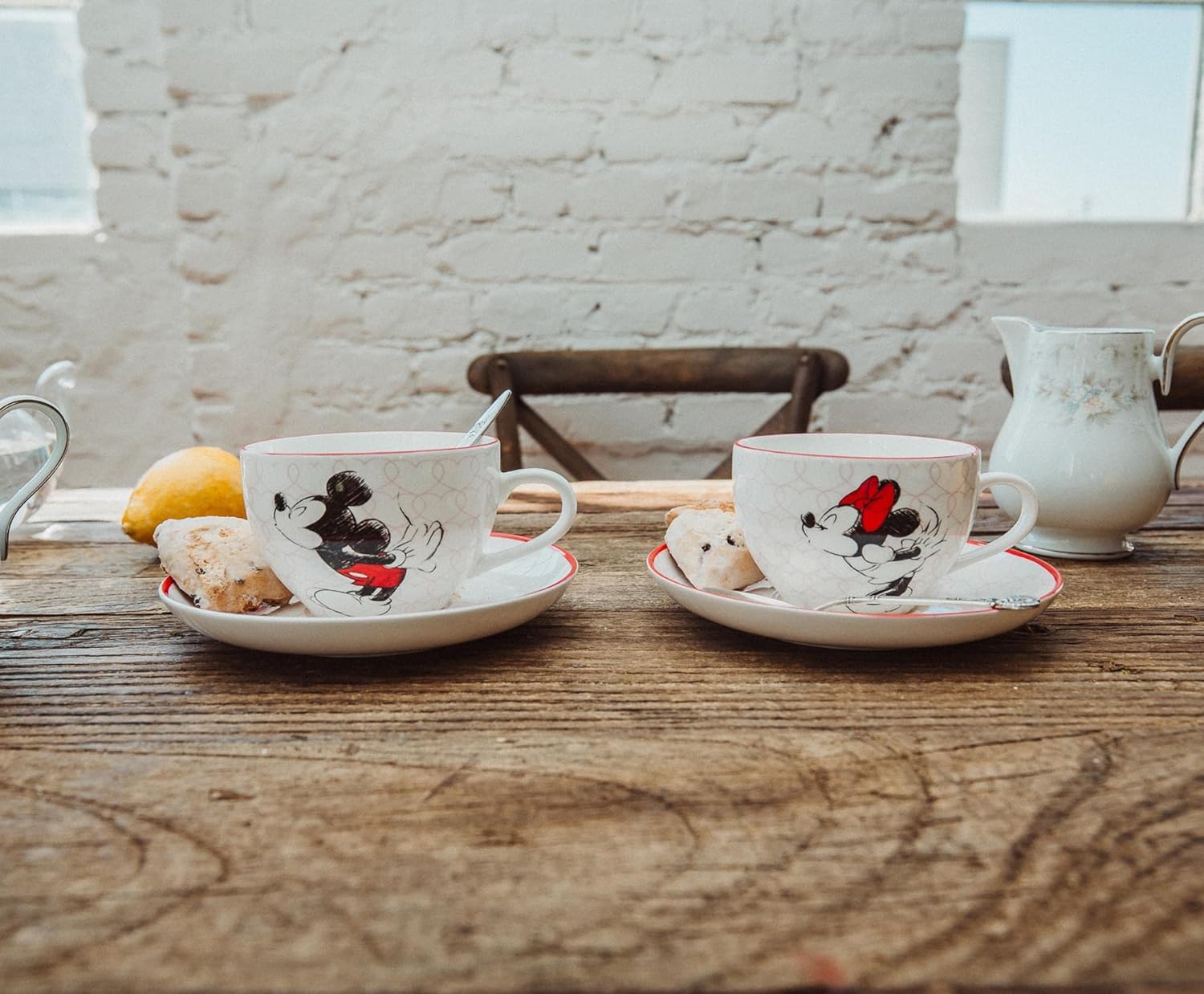 Disney Mickey and Minnie Bone China Teacup and Saucer, Set of 2 | Tea Party With Coffee, Espresso, Mocha - Image 4