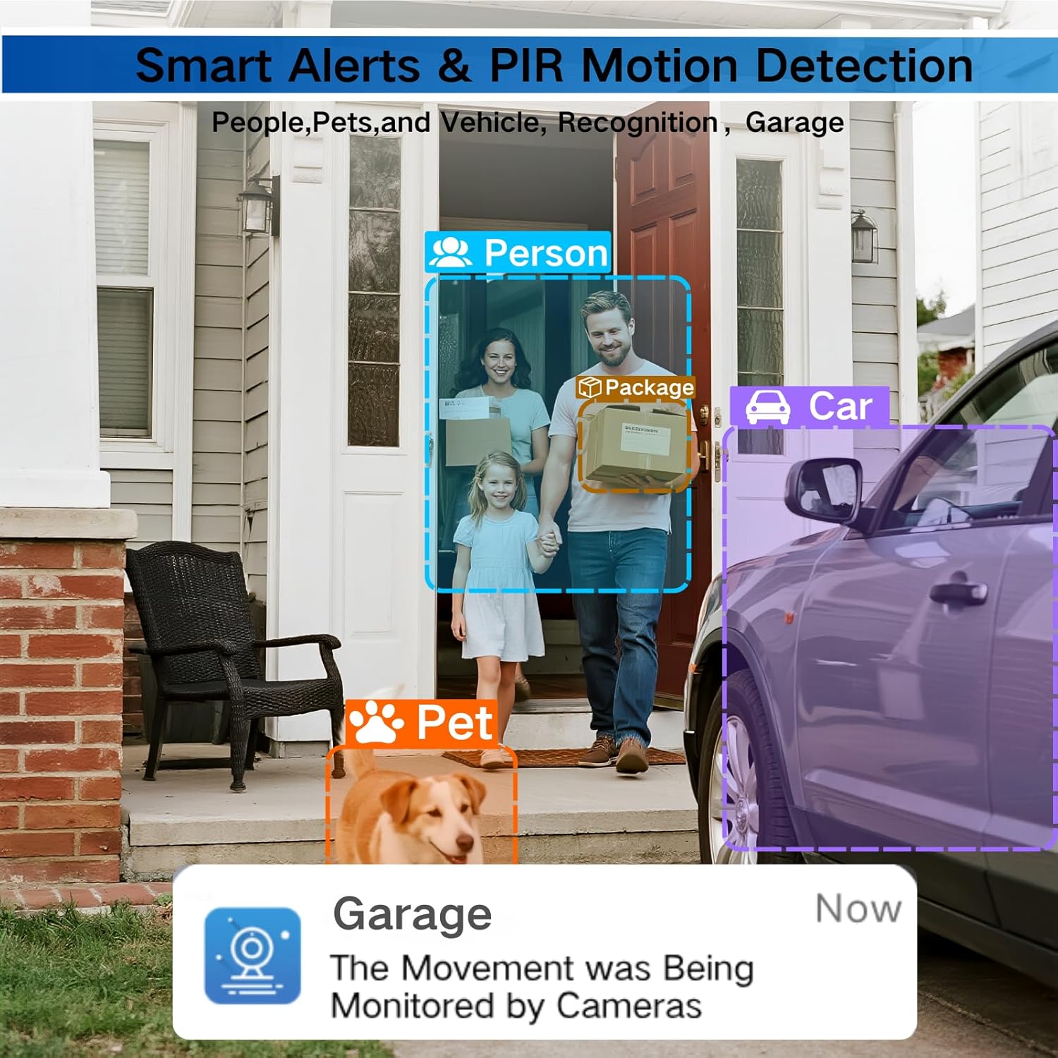 2K Solar Security Cameras Wireless Outdoor, Solar Panel Battery Power 2.4G/5G WiFi Outdoor Camera Wireless, PIR Alarm, Spotlight Siren, Color Night Vision, Waterproof, 2-Way Audio, SD/Cloud Storage - Image 5